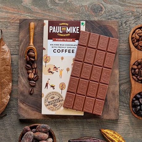 41% Fine Milk Chocolate with Freshly ground Coffee - Paul & Mike - Freshmills