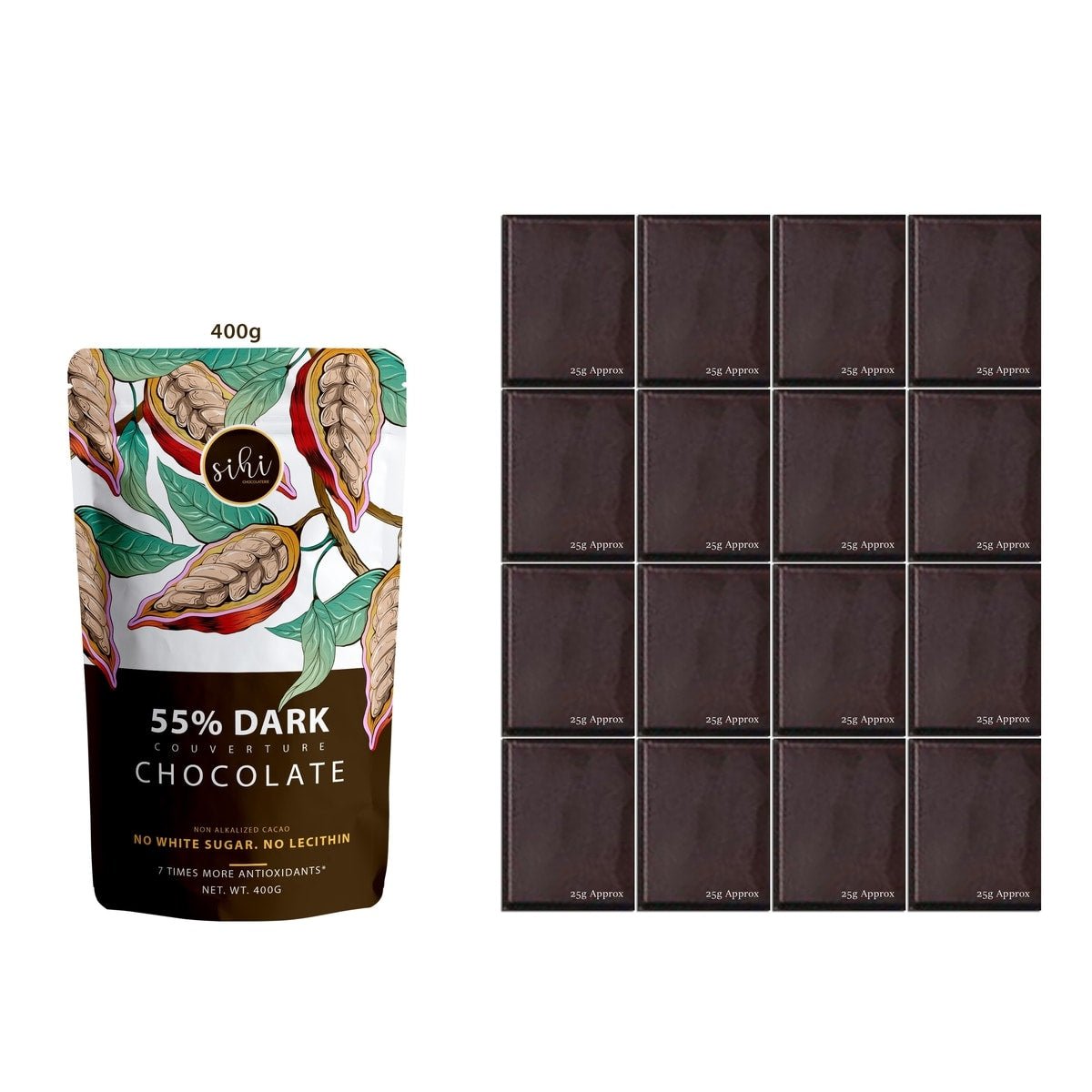 55% Dark Couverture Chocolate (Vegan) - Sihi - Freshmills