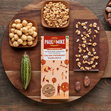 64% Italian Piedmont Hazelnuts Dark Chocolate - Paul & Mike - Freshmills