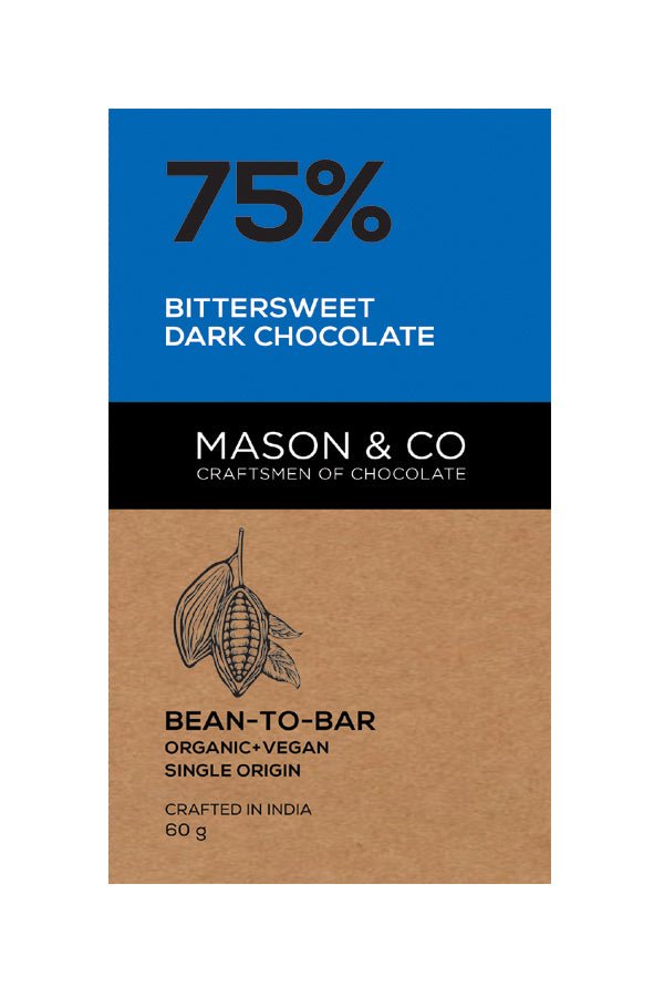 75% Bittersweet Dark Chocolate Bar - Mason & Co - Freshmills