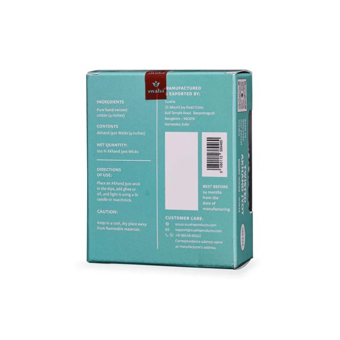 Akhandjyot - Twisted cotton wicks - Swaha - Freshmills