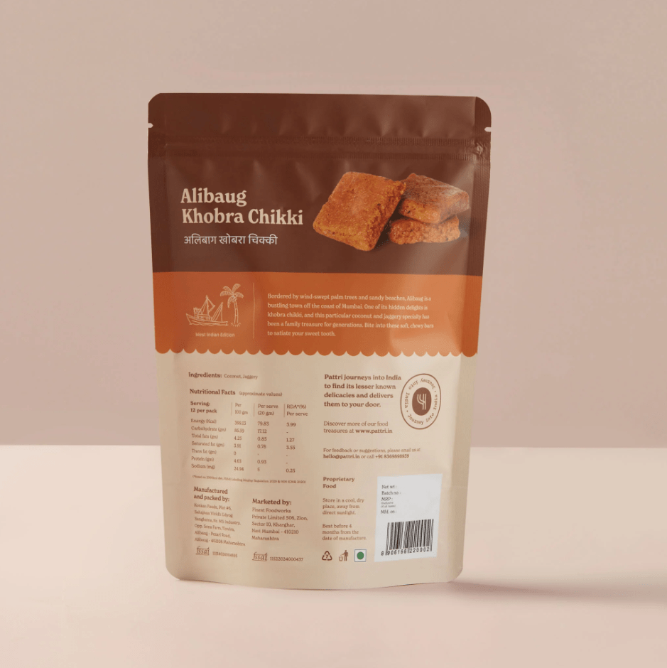 Alibaug Khobra Chikki - Pattri - Freshmills