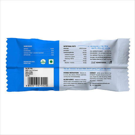 Almond Choco Fudge Energy bar - The Whole Truth - Freshmills