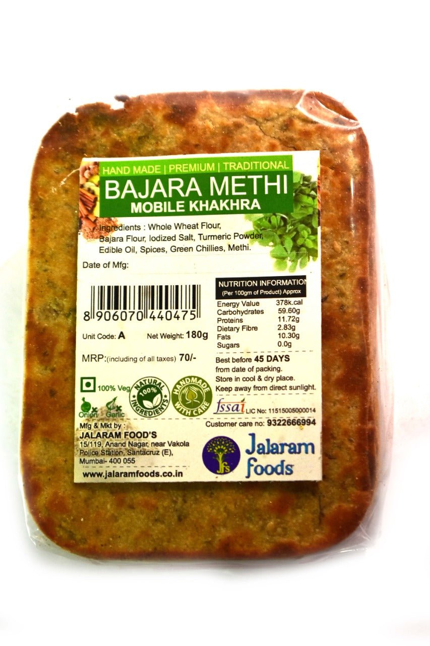 Bajara Methi Khakhra - Jalaram Foods - Freshmills