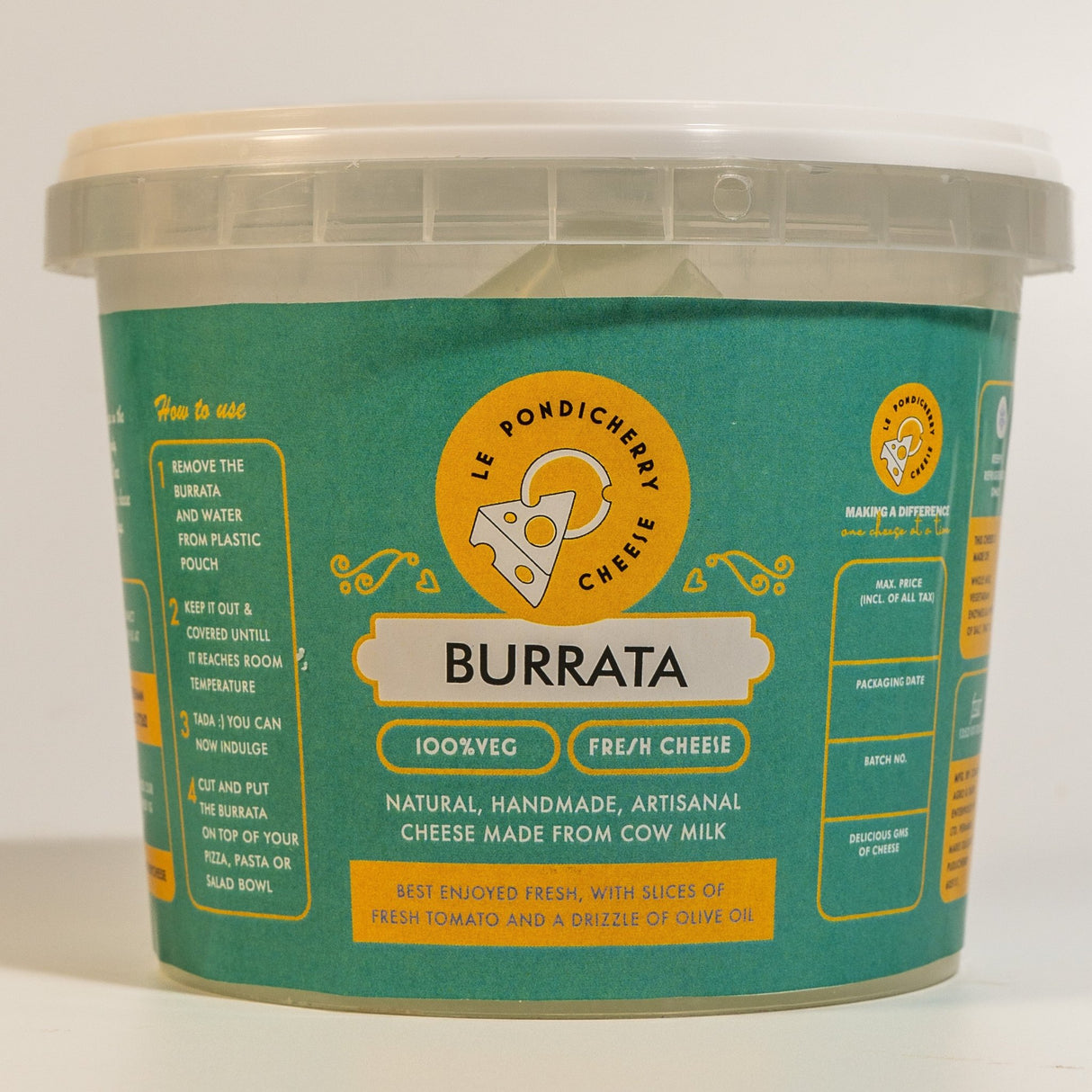 Burrata Cheese - Le Pondicherry Cheese - Freshmills