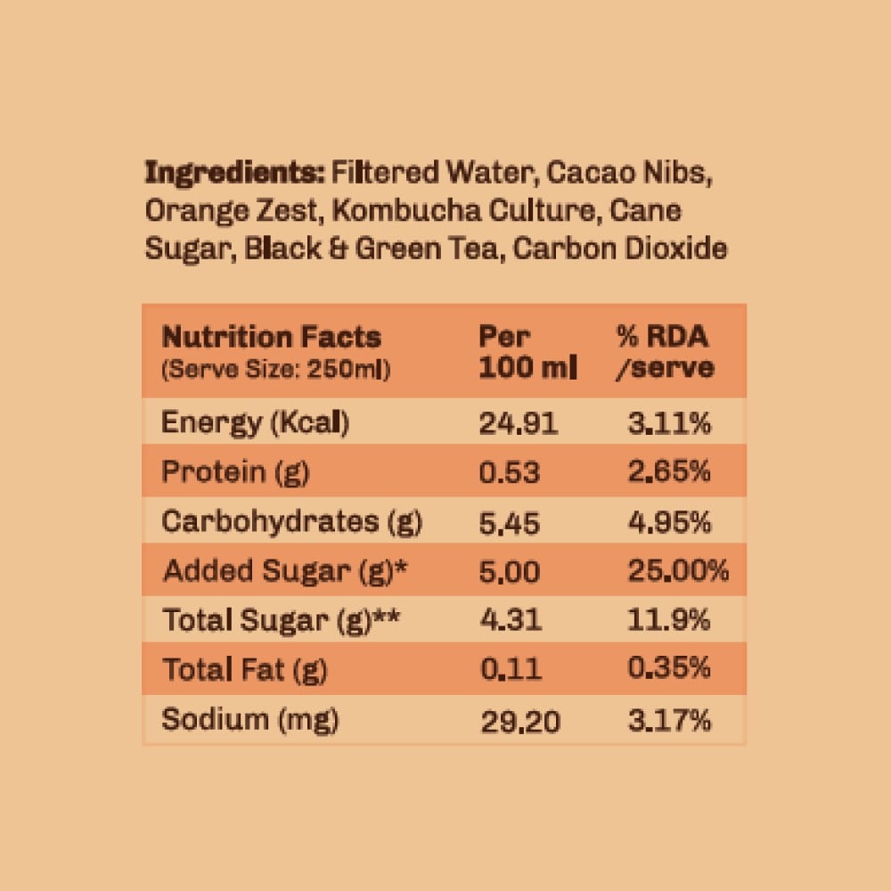 Cacao Orange Kombucha - umami brew - Freshmills