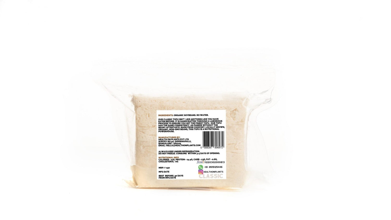 Classic Tofu - Health on Plants - Freshmills