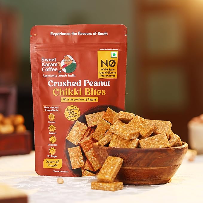 Crushed Peanut Chikki - Sweet Karam Coffee - Freshmills