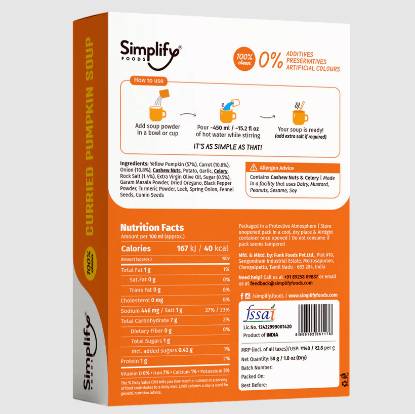 Curried Pumpkin Soup - Simplify - Freshmills