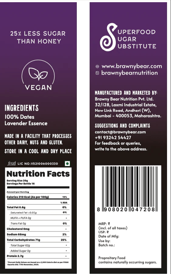 Date Honey - Lavender - Brawny Bear - Freshmills