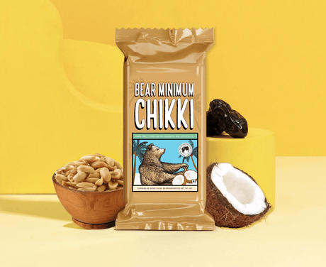 Date Peanut & Coconut Chikki - Brawny Bear - Freshmills