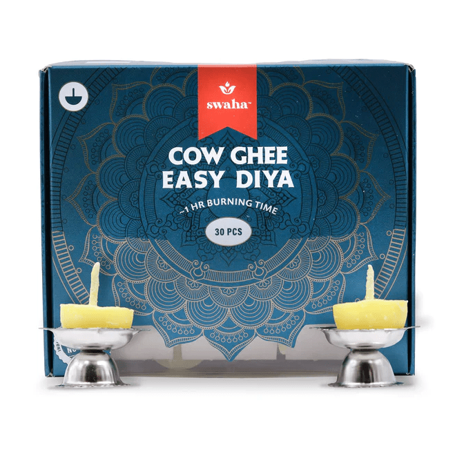 Easy Diya Ghee - 30 Wicks - Swaha - Freshmills