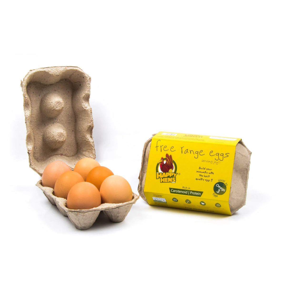 Free Range Eggs (OMEGA 3 Enriched) - Happy Hens - Freshmills