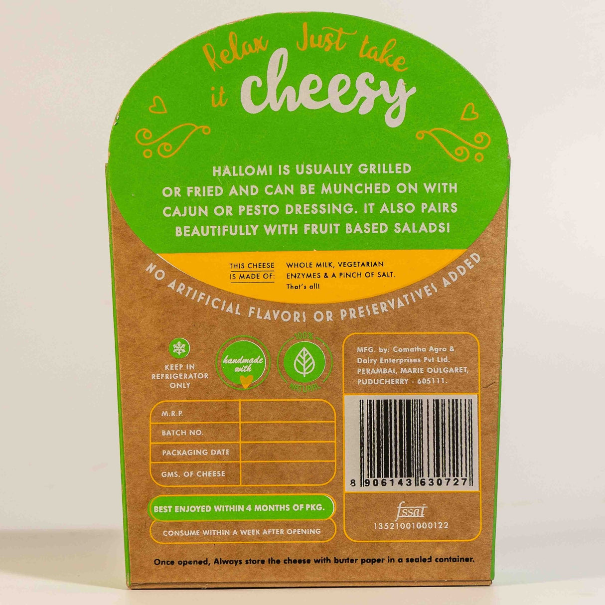 Hallomi Cheese - Le Pondicherry Cheese - Freshmills