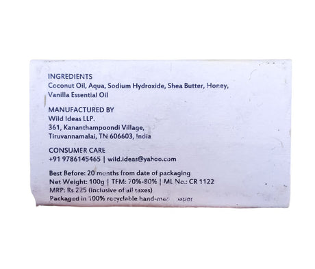 Hand Made Soap - Honey Vanilla - Wild Ideas - Freshmills