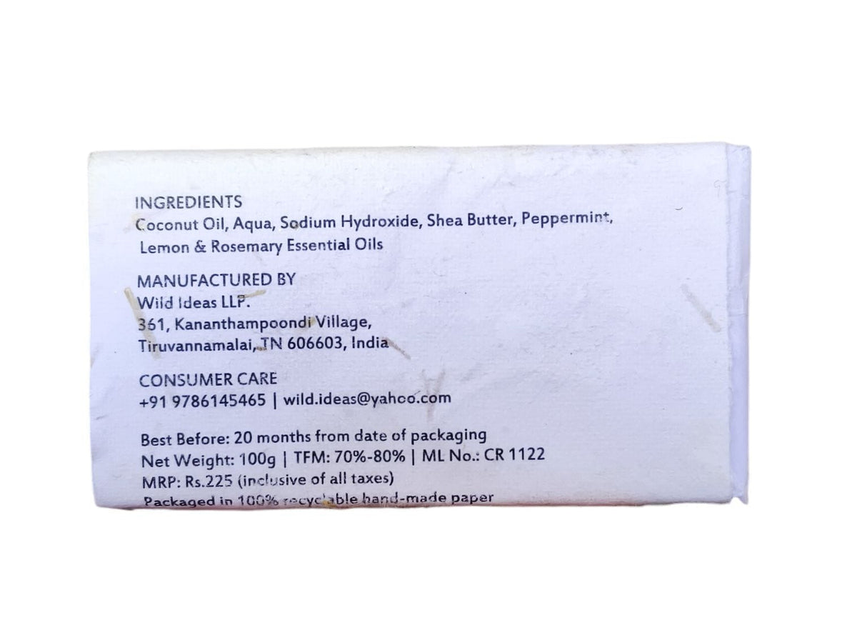 Hand Made Soap - Mint Rosemary with Shea Butter - Wild Ideas - Freshmills