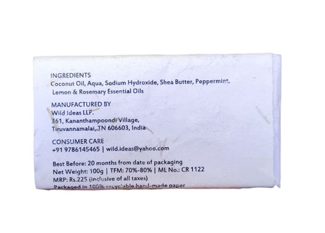 Hand Made Soap - Mint Rosemary with Shea Butter - Wild Ideas - Freshmills