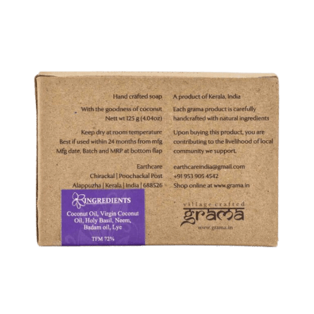 Handcrafted Neem & Tulsi Soap - Grama - Freshmills