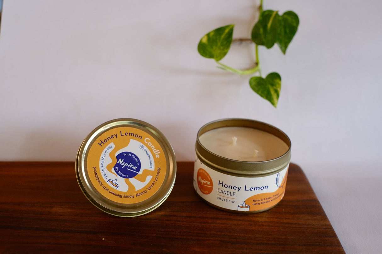 Honey Lemon Soy Wax Candle - Nspire By Nature - Freshmills