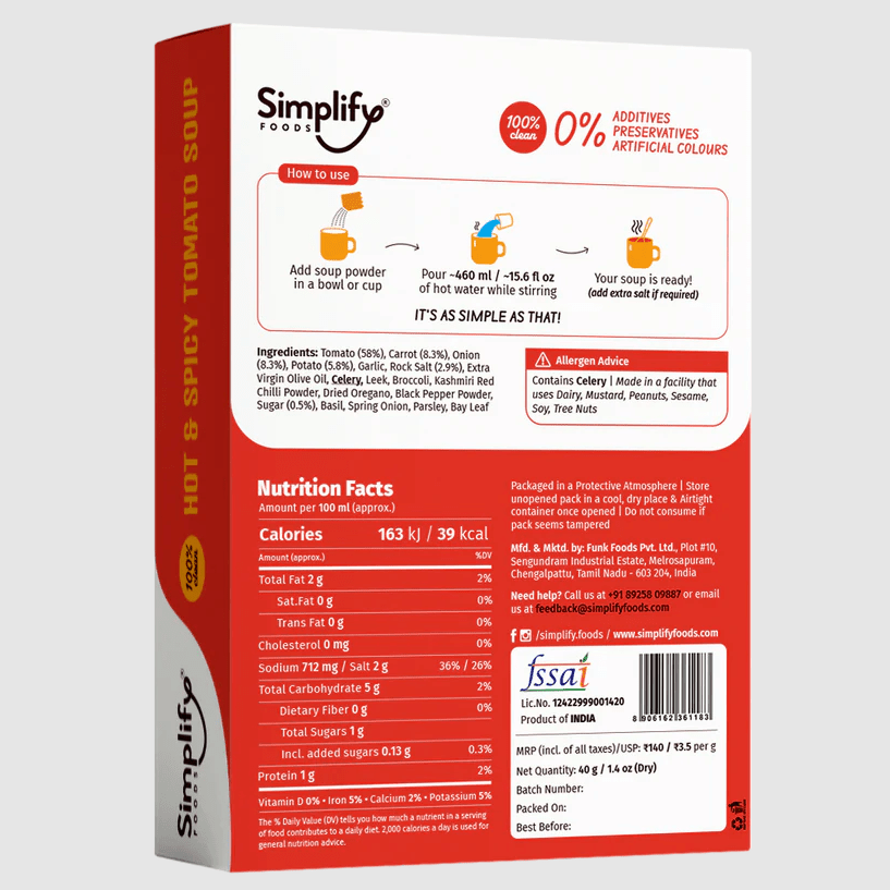 Hot & Spicy Tomato Soup - Simplify - Freshmills