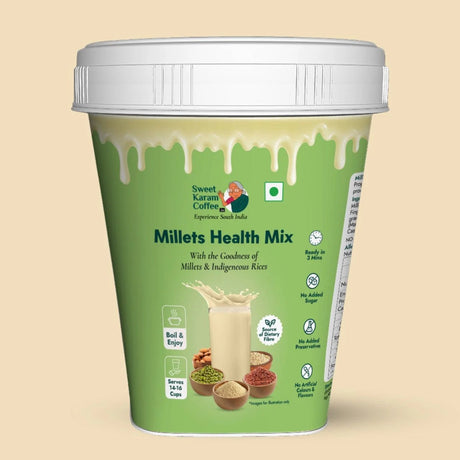 Millets Health Milk Mix (Kanji Maavu) - Sweet Karam Coffee - Freshmills