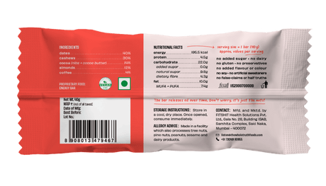 Mocha Almond Fudge Energy bar - The Whole Truth - Freshmills
