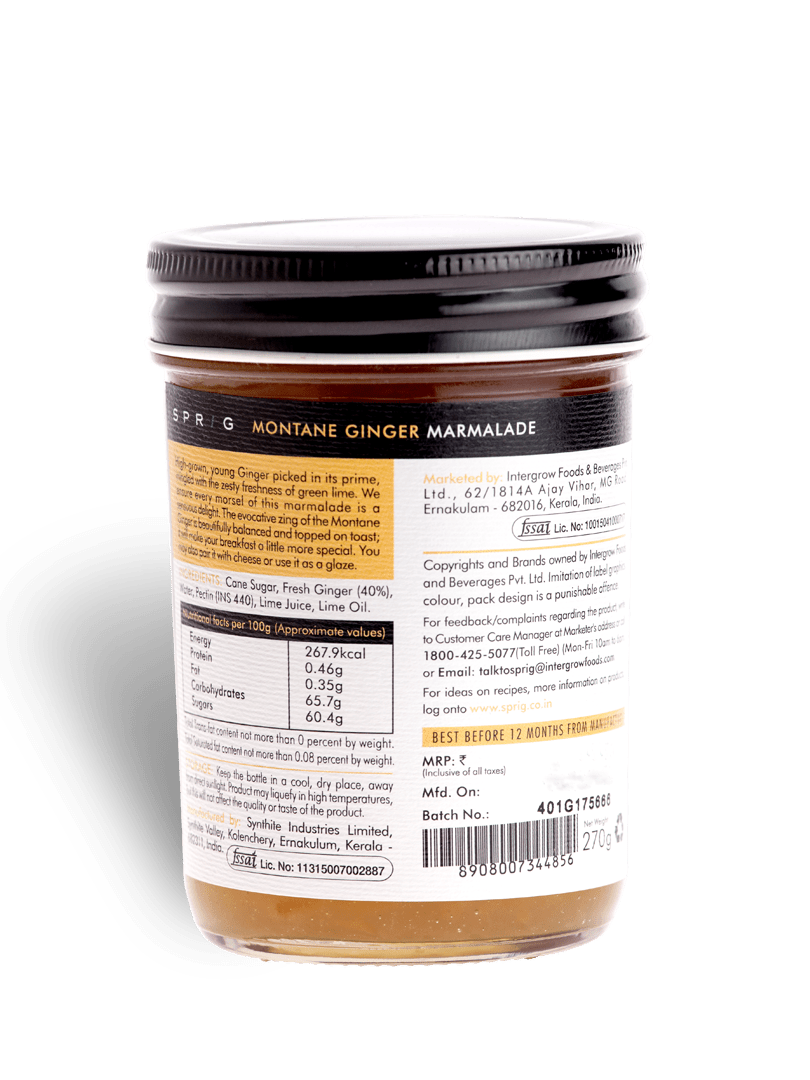 Montane Ginger Marmalade - Sprig - Freshmills
