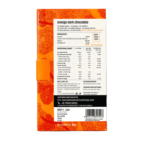 Orange Dark Chocolate - The Whole Truth - Freshmills