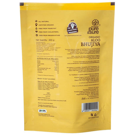Organic Aloo Bhujiya - Phalada Pure & Sure - Freshmills