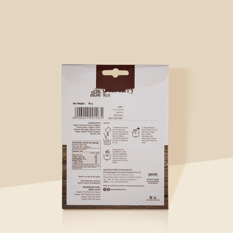 Organic Green Curry Paste - Phalada Pure & Sure - Freshmills