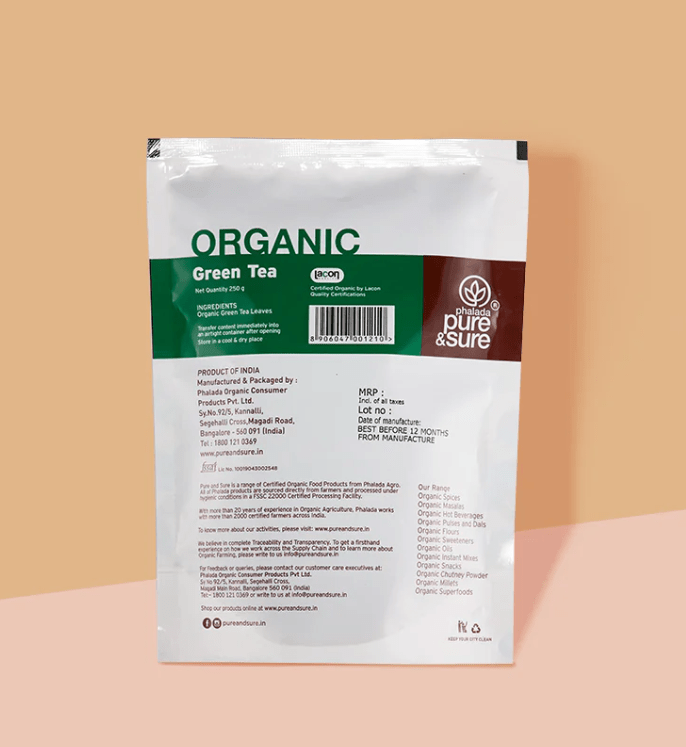 Organic Green Tea - Phalada Pure & Sure - Freshmills