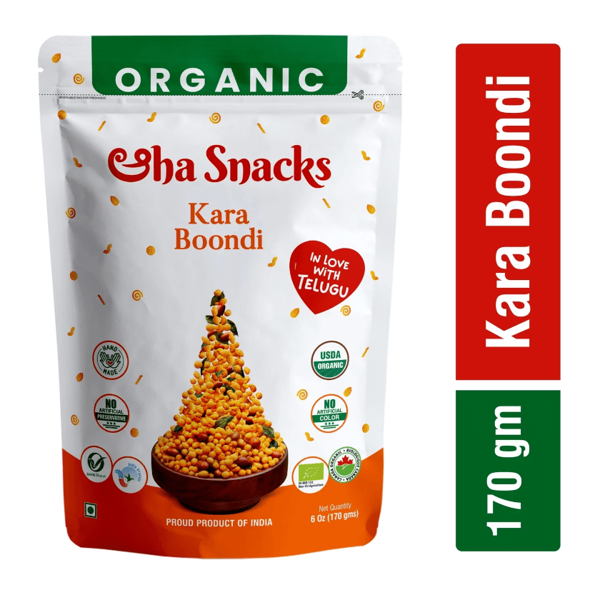 Organic Kara Boondi - Aha Snacks - Freshmills