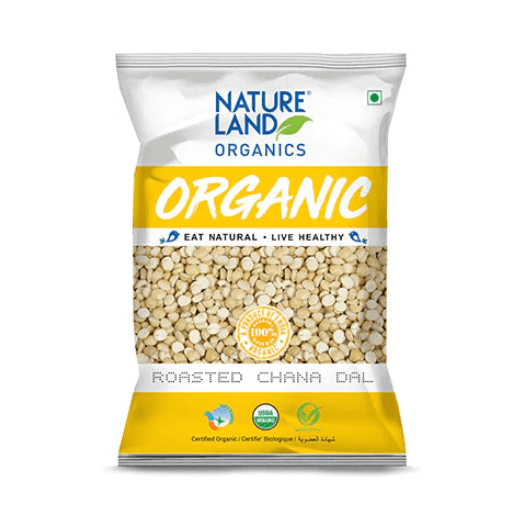 Organic Roasted Chana Dal - Nature Land - Freshmills