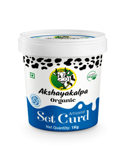 Organic Set Curd - Akshayakalpa - Freshmills