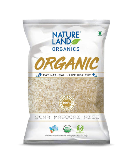 Organic Sona Masoori Rice - Nature Land - Freshmills