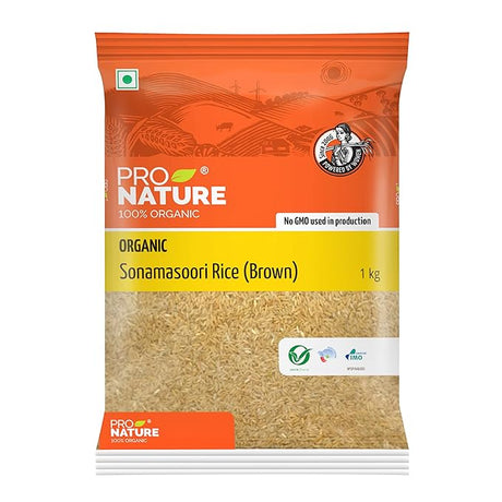 Organic Sonamasoori Rice (Brown) - Pro Nature - Freshmills