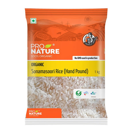 Organic Sonamasoori Rice (Hand Pound) - Pro Nature - Freshmills