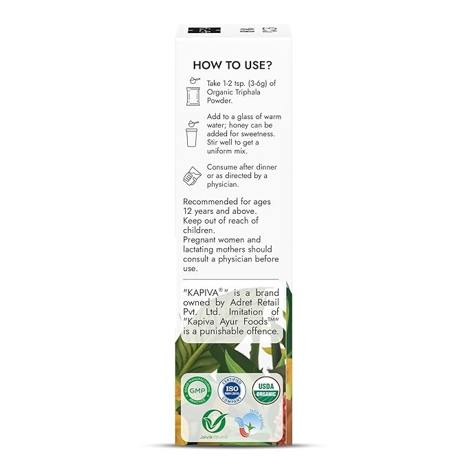Organic Triphala Powder - Kapiva - Freshmills