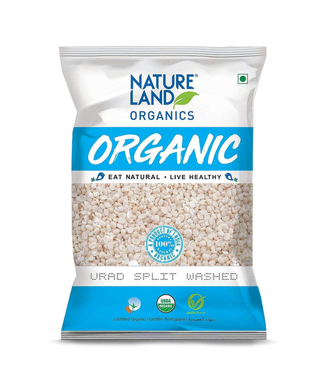 Organic Urad Split Washed - Nature Land - Freshmills