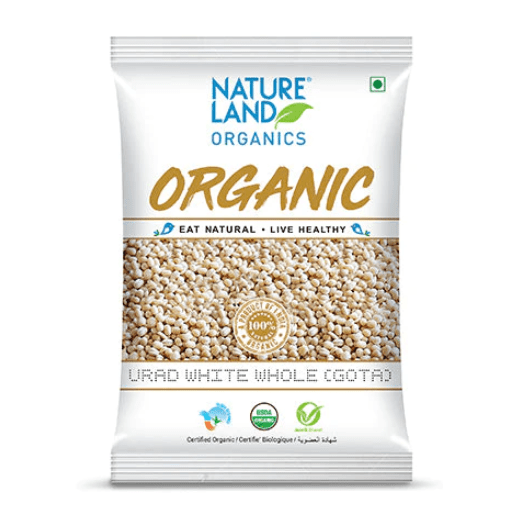 Organic Urad White Whole - Nature Land - Freshmills