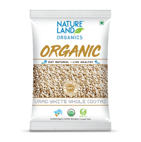 Organic Urad White Whole - Nature Land - Freshmills