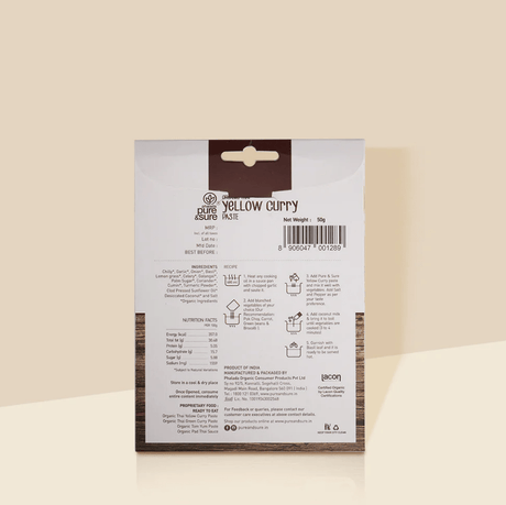 ORGANIC YELLOW CURRY PASTE - Phalada Pure & Sure - Freshmills