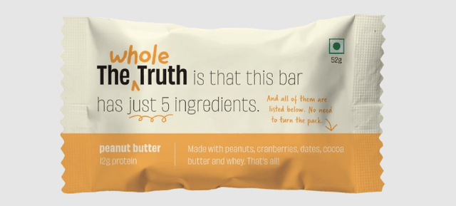 Peanut Butter Protein Bar - The Whole Truth - Freshmills