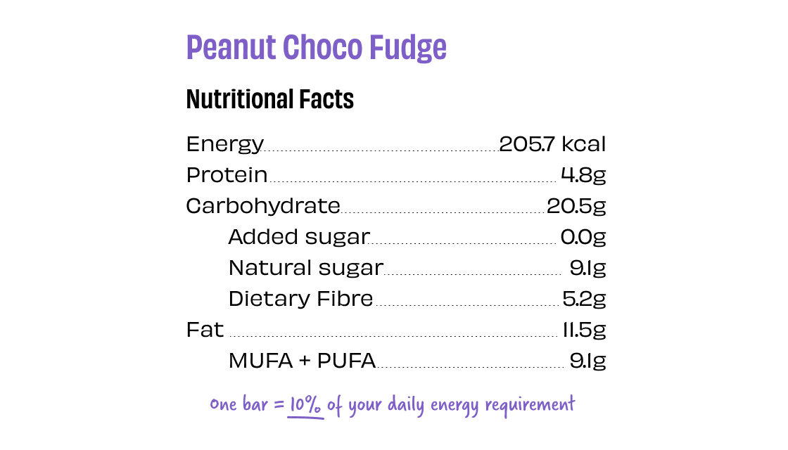 Peanut Choco Fudge Energy bar - The Whole Truth - Freshmills