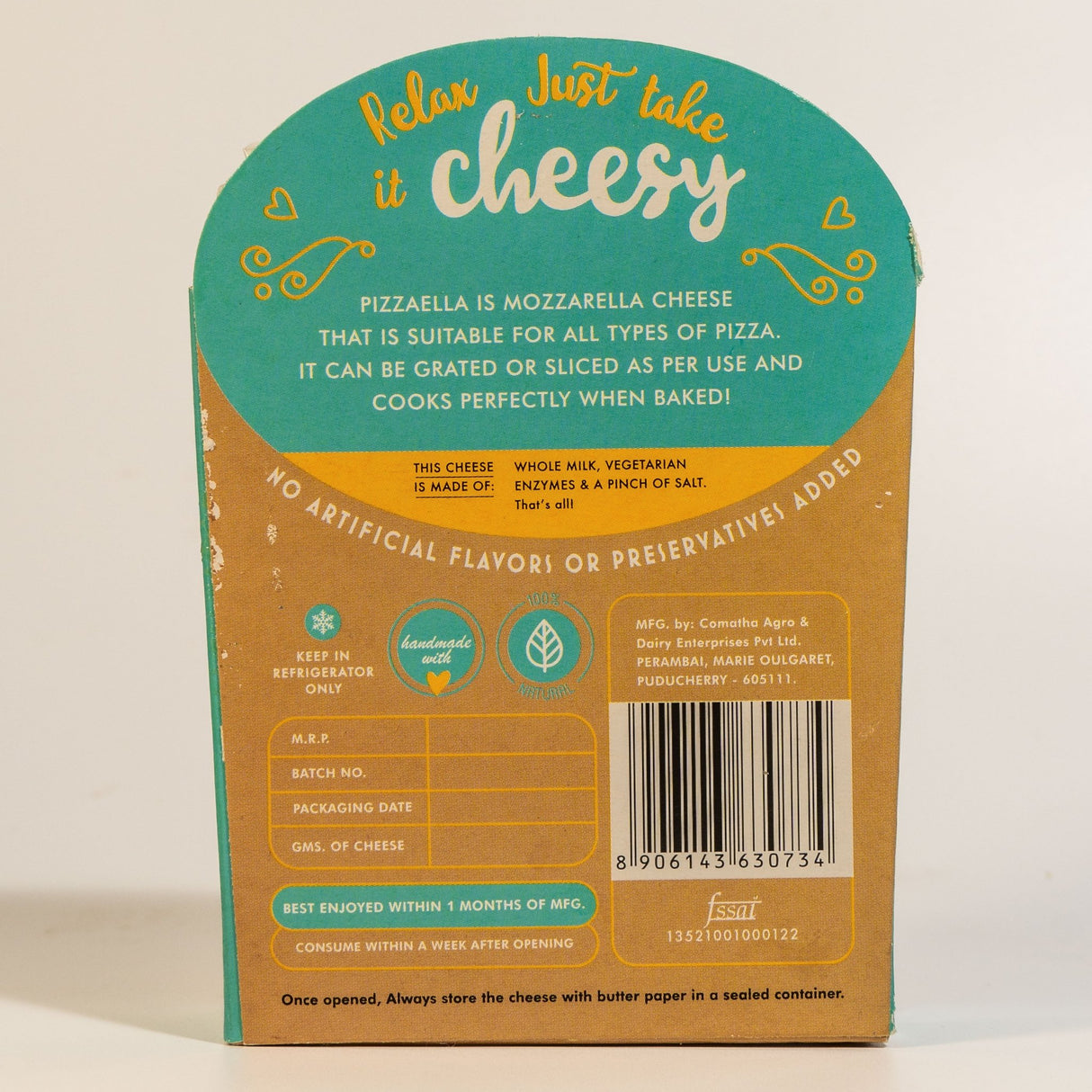 Pizzaella Cheese - Le Pondicherry Cheese - Freshmills