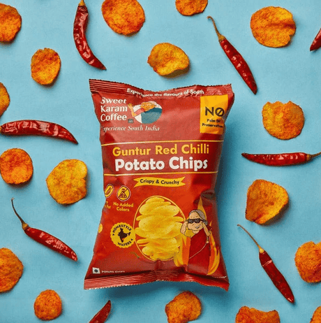 Potato Chips - Guntur Red Chilli - Sweet Karam Coffee - Freshmills