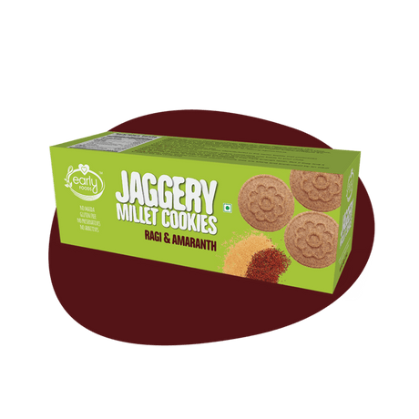 Ragi & Amaranth Jaggery Cookies - Early Foods - Freshmills