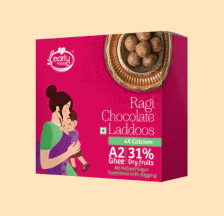 Ragi Chocolate A2 Ghee Laddoos - Early Foods - Freshmills