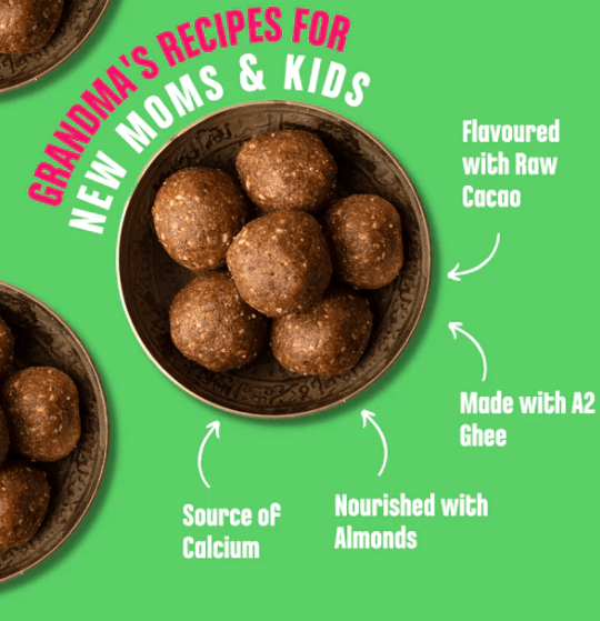 Ragi Chocolate A2 Ghee Laddoos - Early Foods - Freshmills
