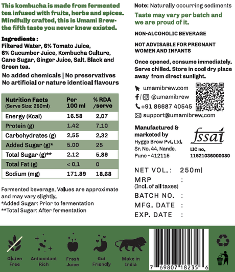 Salad Bar Kombucha - umami brew - Freshmills